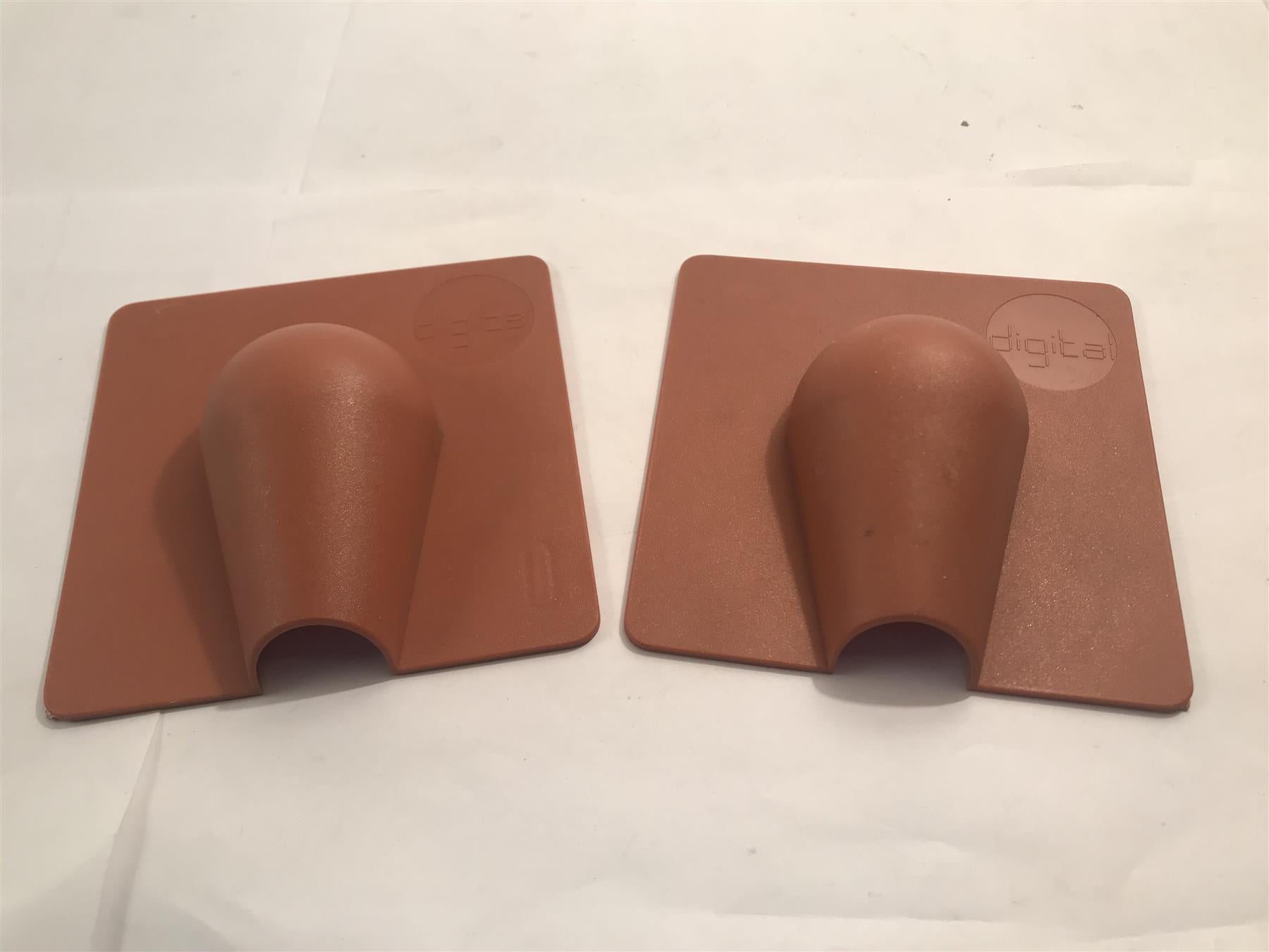 10 x Brick Cable Wall Entry Tidy Cover Brown