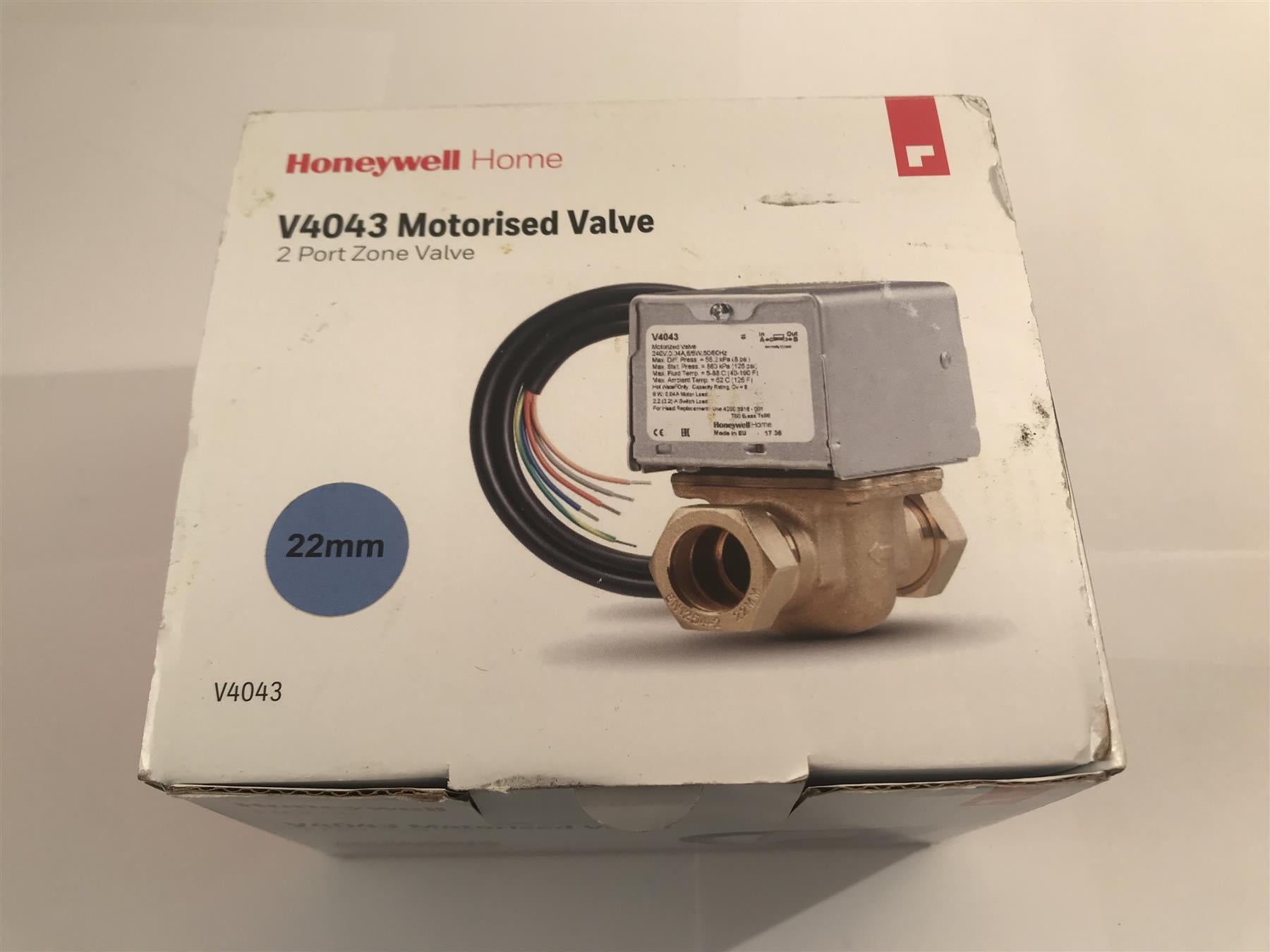 Honeywell V4043 22mm 2 Port Valve V4043B1257