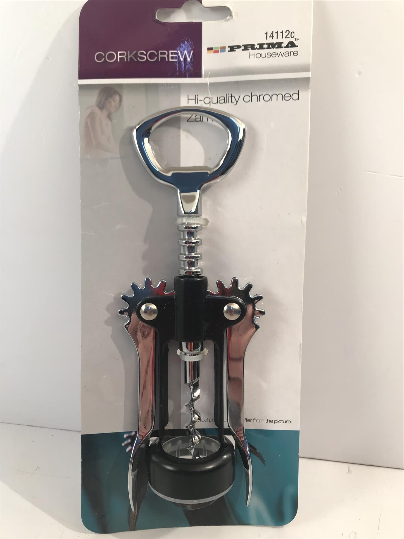 Prima Houseware Corkscrew - Hi-quality Chrome 14112c