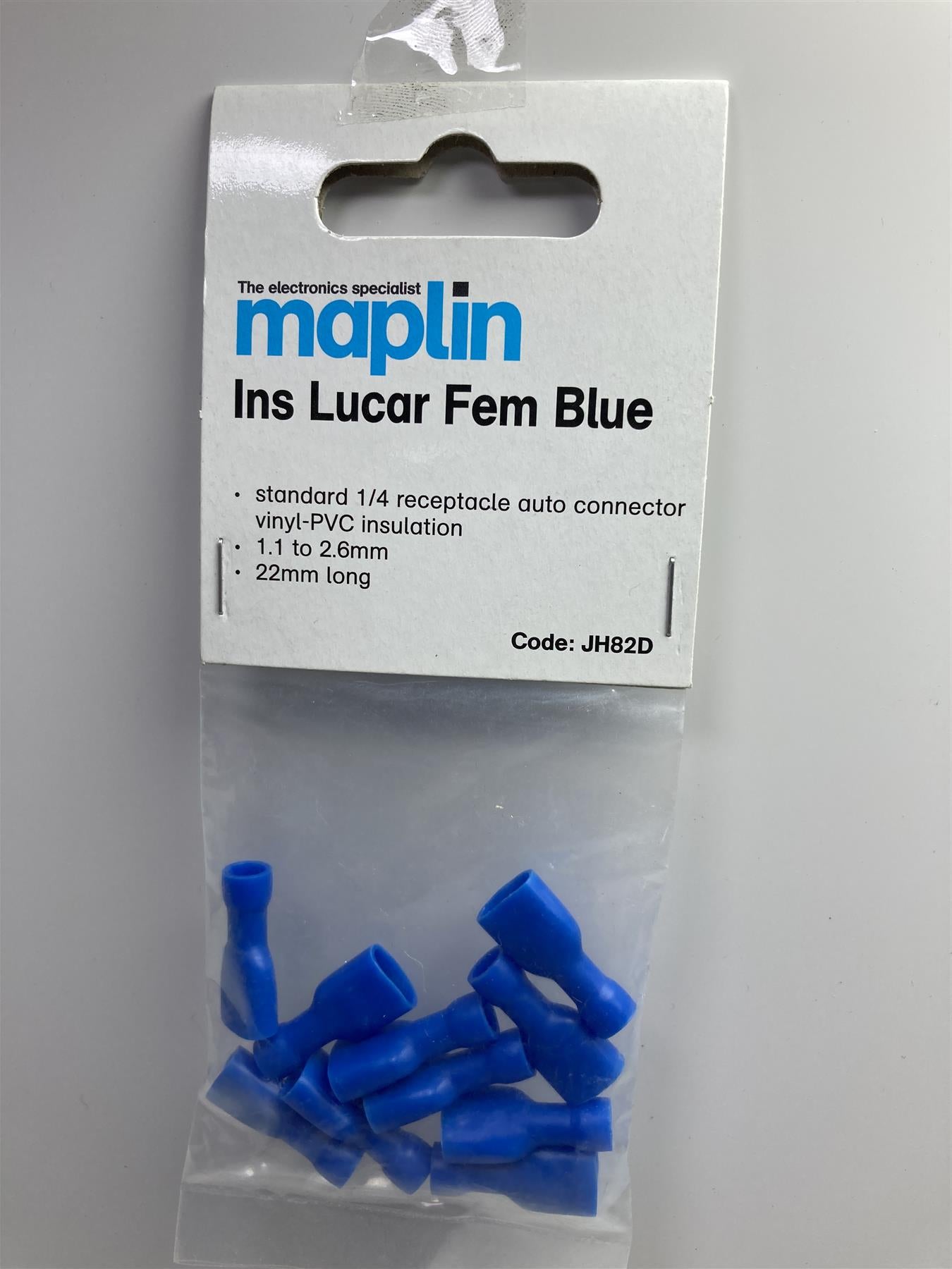 Maplin Ins Lucar Fem Blue Standard 1/4 Receptacle Auto Connector