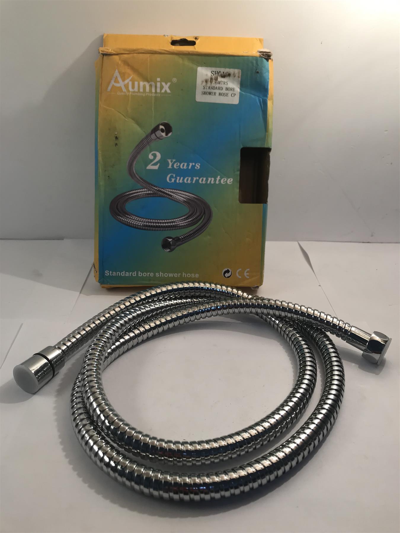 Aumix 1.5m Standard Bore Shower Hose Chrome Plated