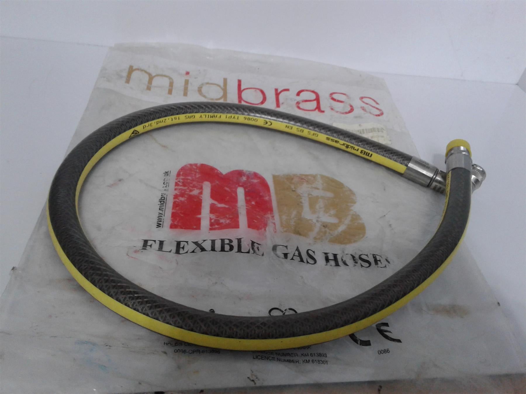 Flexible Gas Hose - Micropoint Fitting - 3 foot long x 1/2" diameter