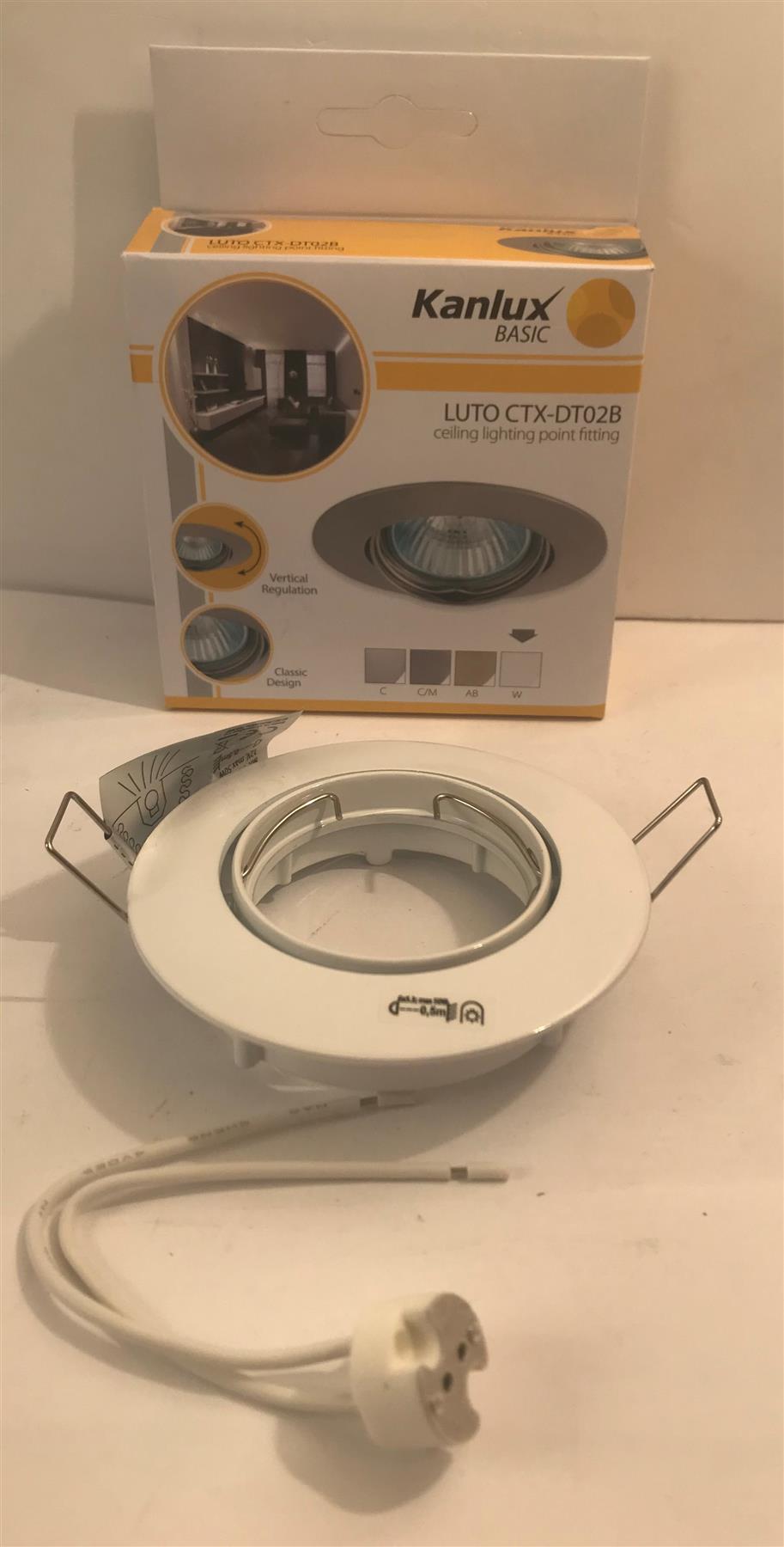 Kanlux LUTO CTX-DT2B-W 12V LED Gx5,3 Ceiling Lighting Point Fitting White