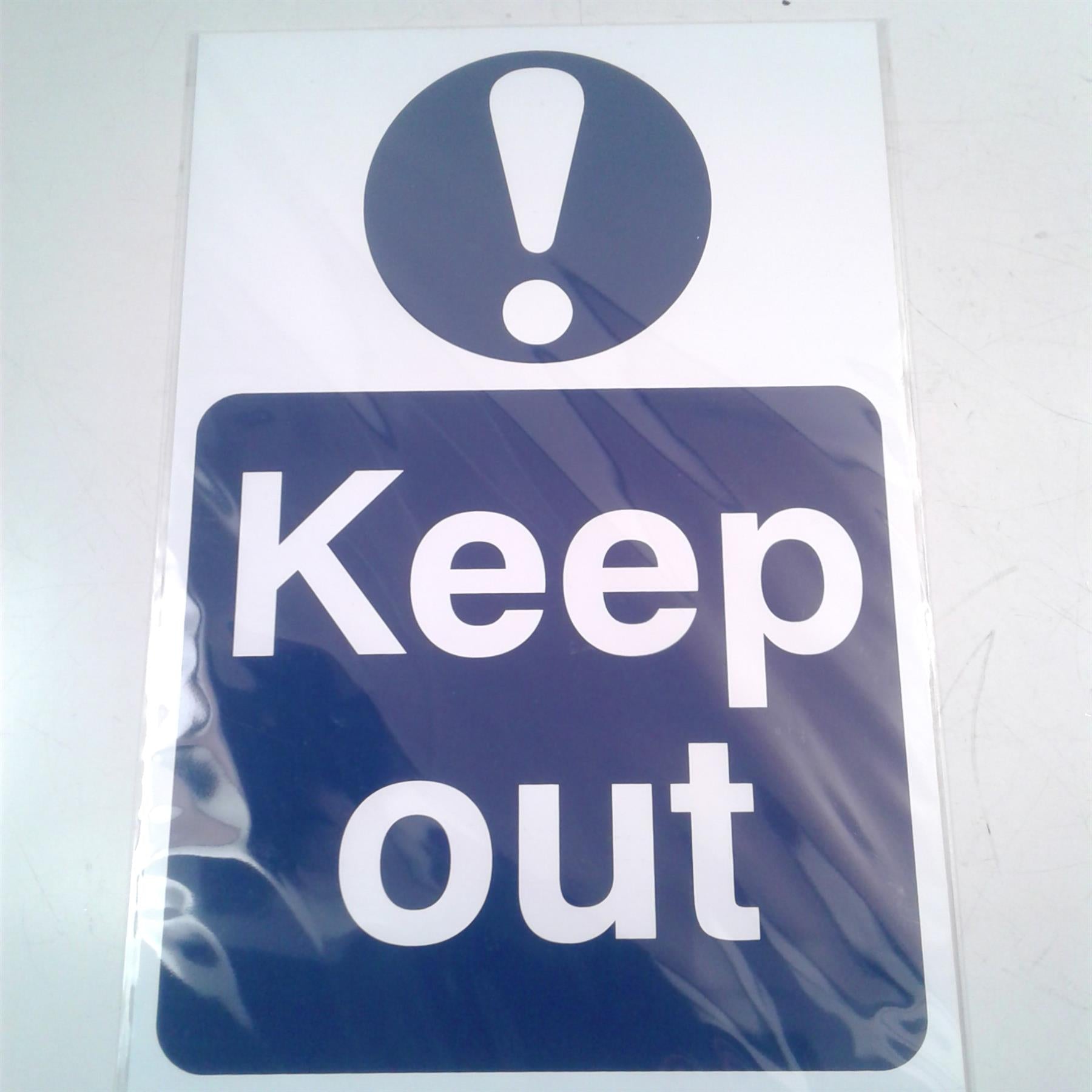 Draper 72158 Keep Out Self Adhesive Sign Notice 200mm x 300mm Blue & White