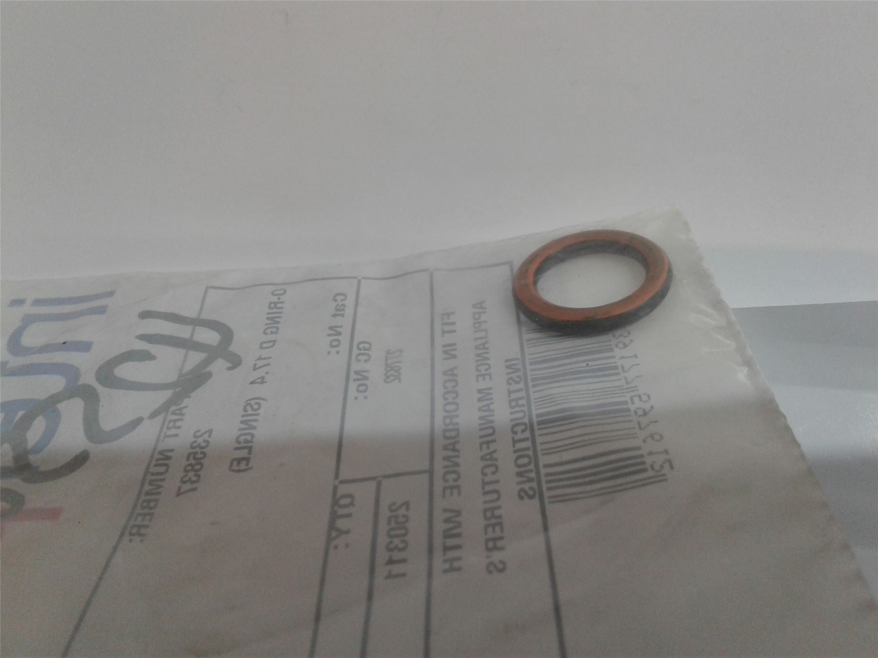 NEW BAXI O RING D17.4MM SEAL 235837