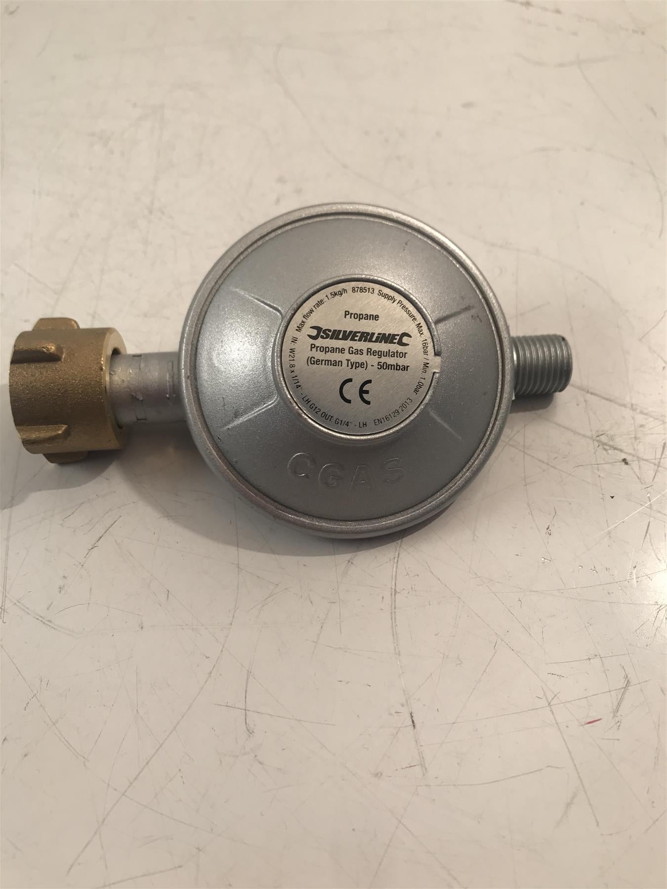 Silverline Propane Gas Regulator (German Type) 50mbar - 878513