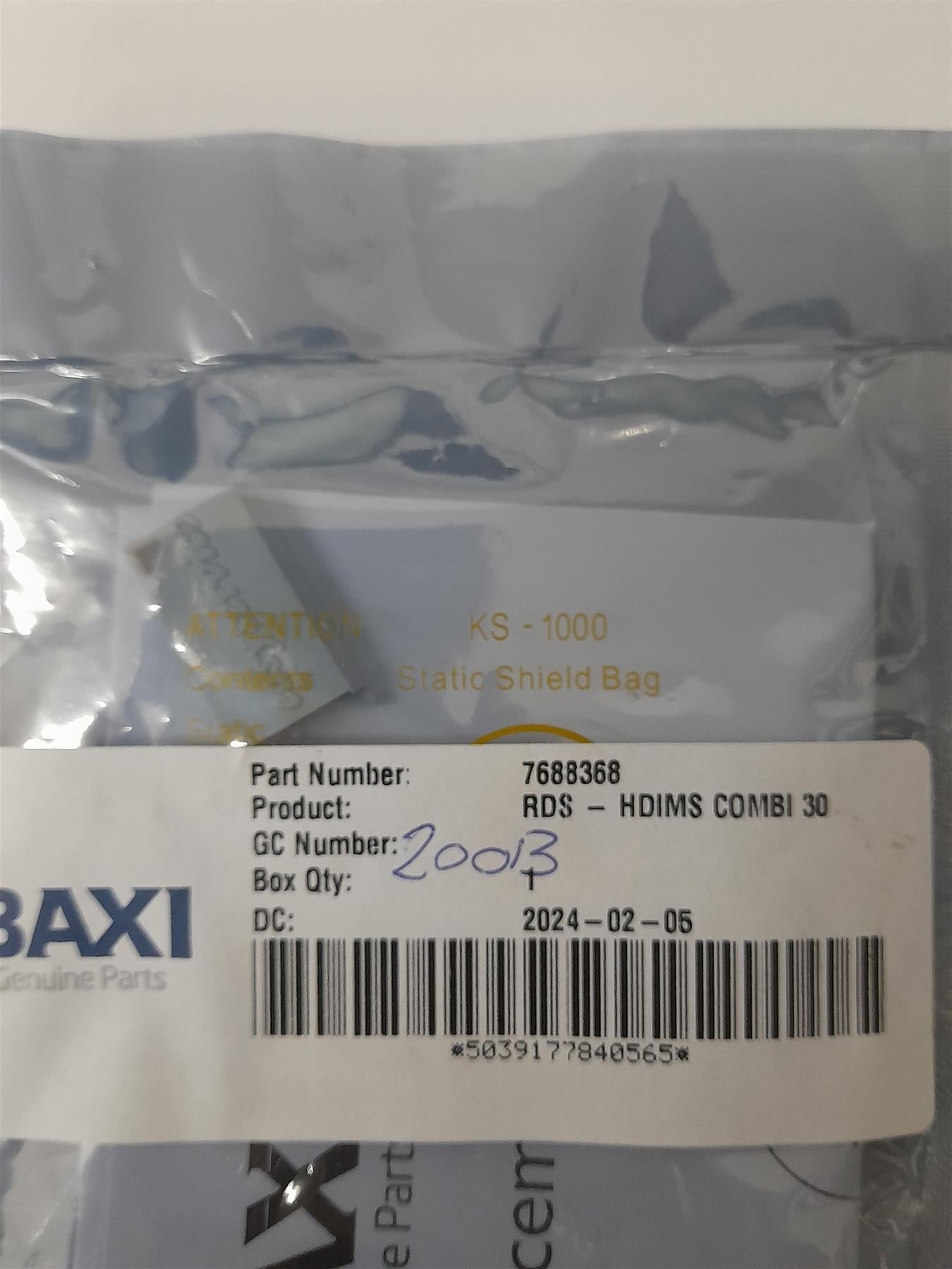 Baxi 7688368 RDS HDIMS COMBI 30