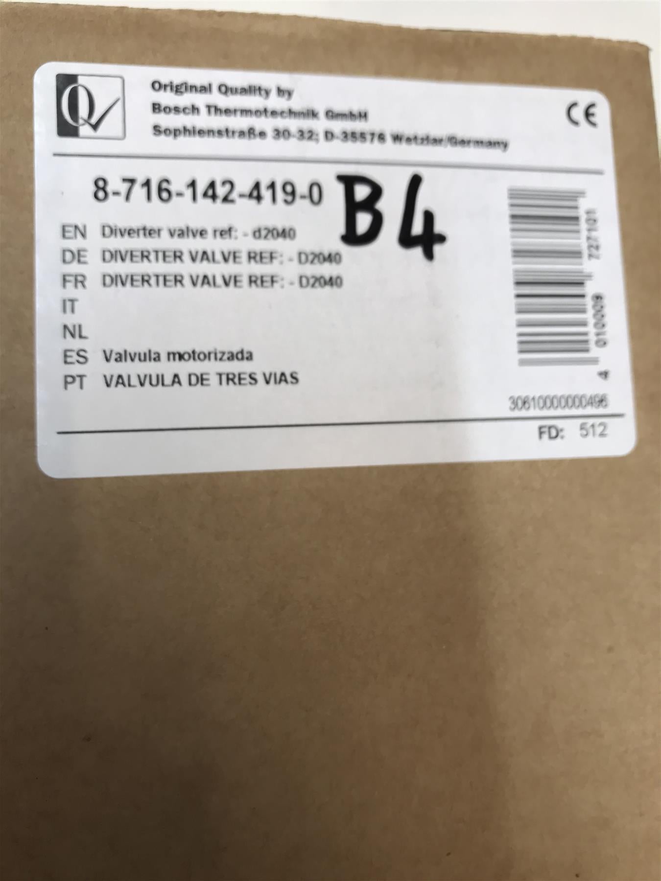 New Worcester Bosch Diverter Valve 87161424190