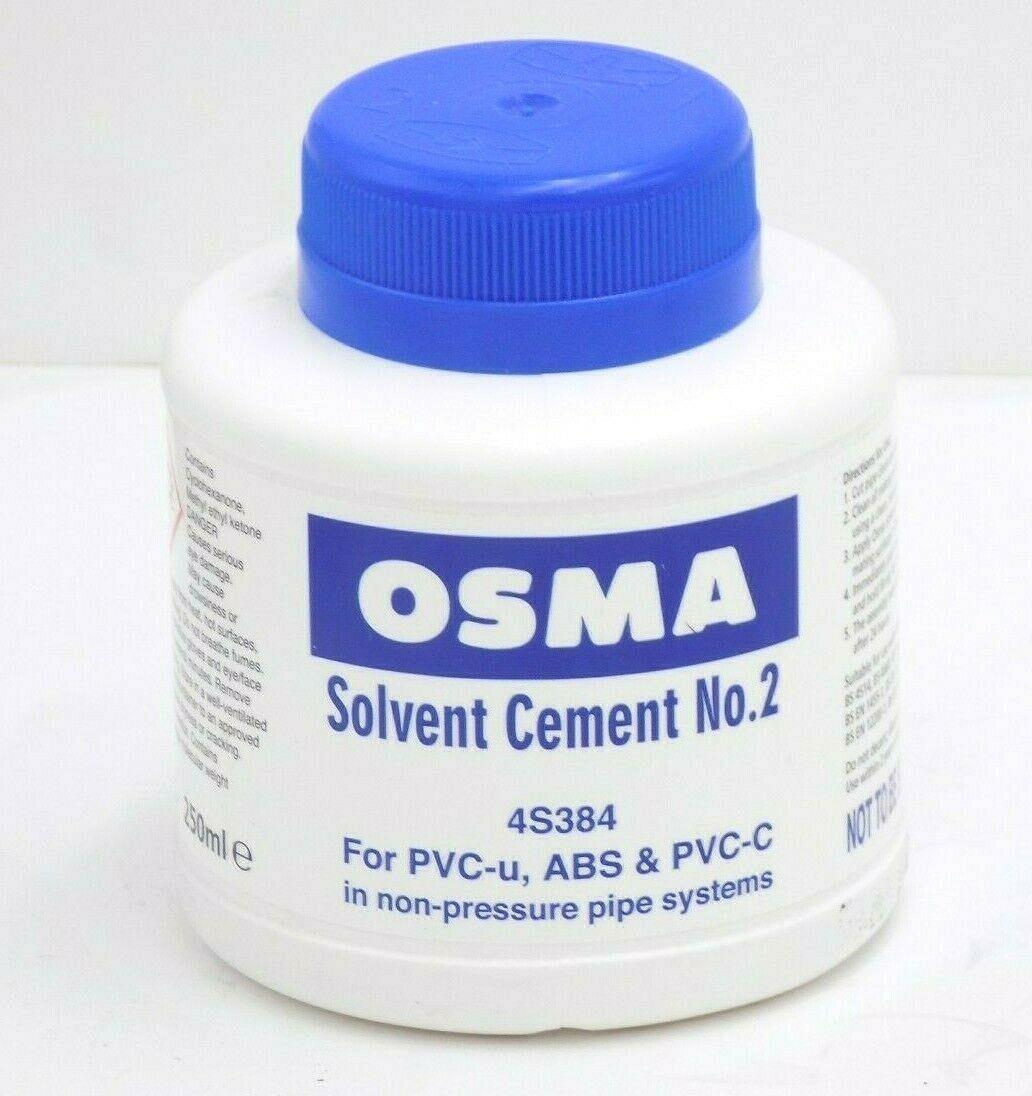 OSMA SOLVENT CEMENT NO.2 PVC-u ABS & PVC-C IN NON-PRESSURE PIPE SYSTEMS 250ml