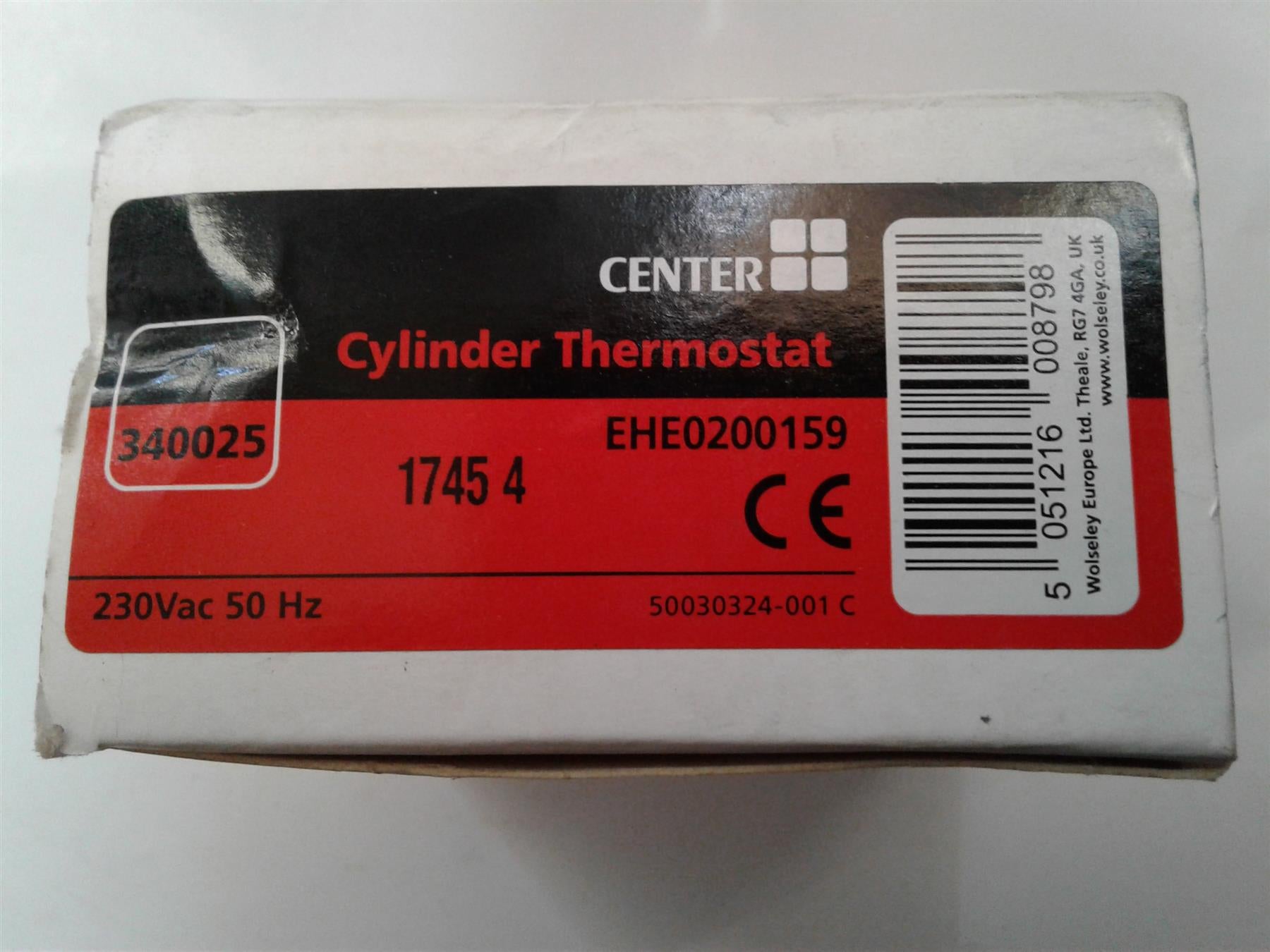 Center Centerbrand Cylinder Thermostat Part No 340025