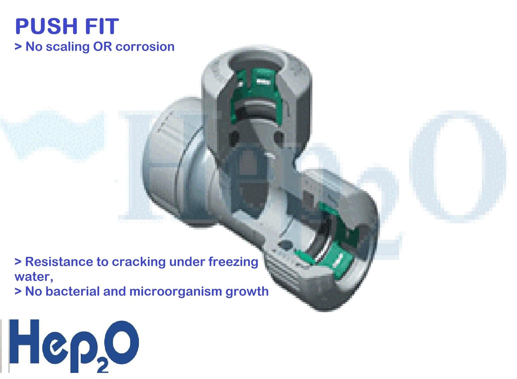 NEW HEPWORTH HEP2O REDUCING TEE PIPE FITTING 28-22-28MM HD12/28GY  (EACH)