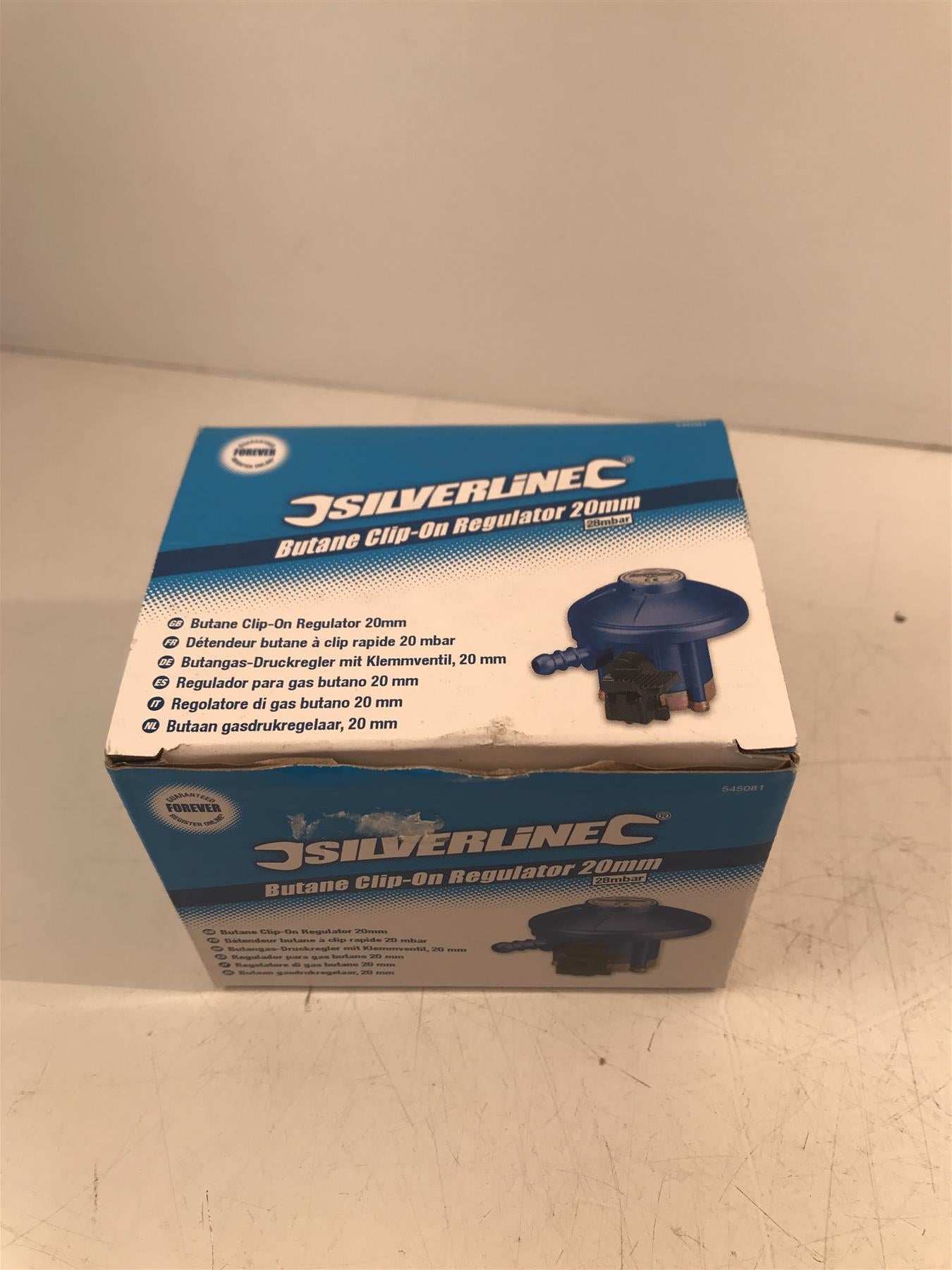 Silverline Butane Clip-On Regulator 20mm 29mbar 545081