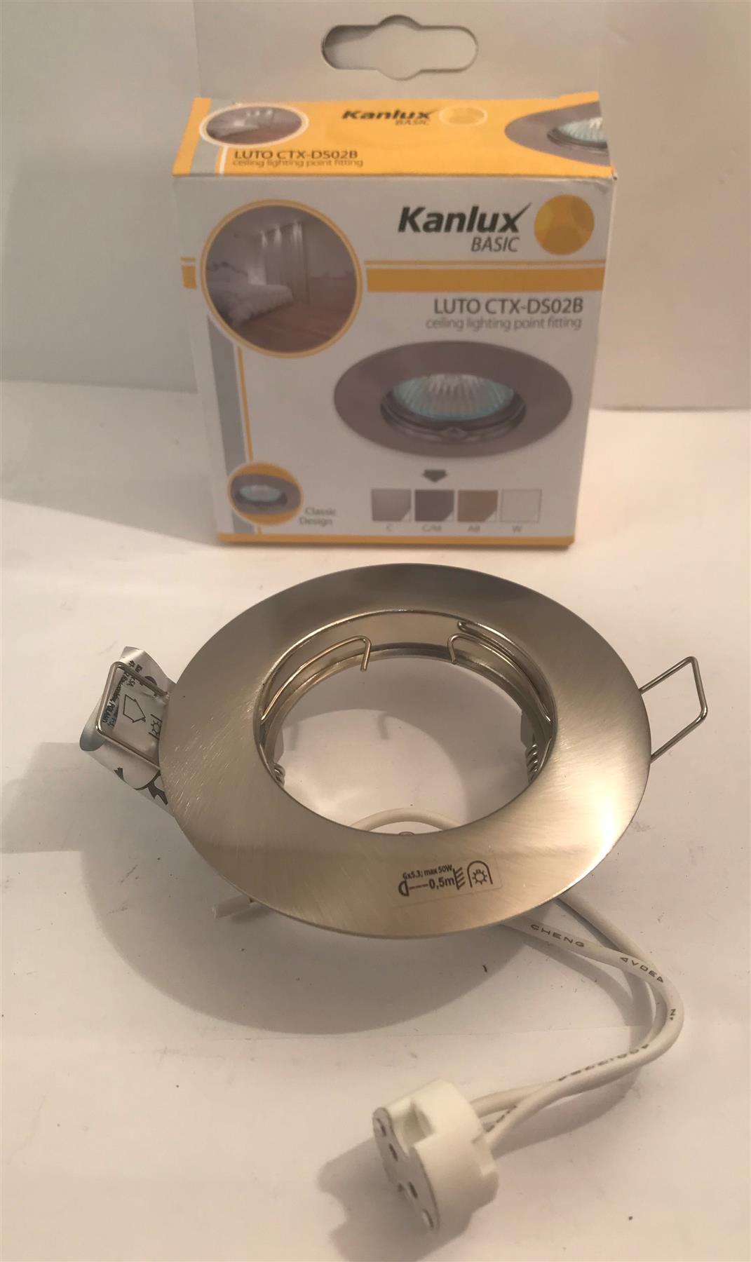 Kanlux LUTO CTX-DS2B 12V LED Gx5,3 Ceiling Lighting Point Fitting Chrome Matt
