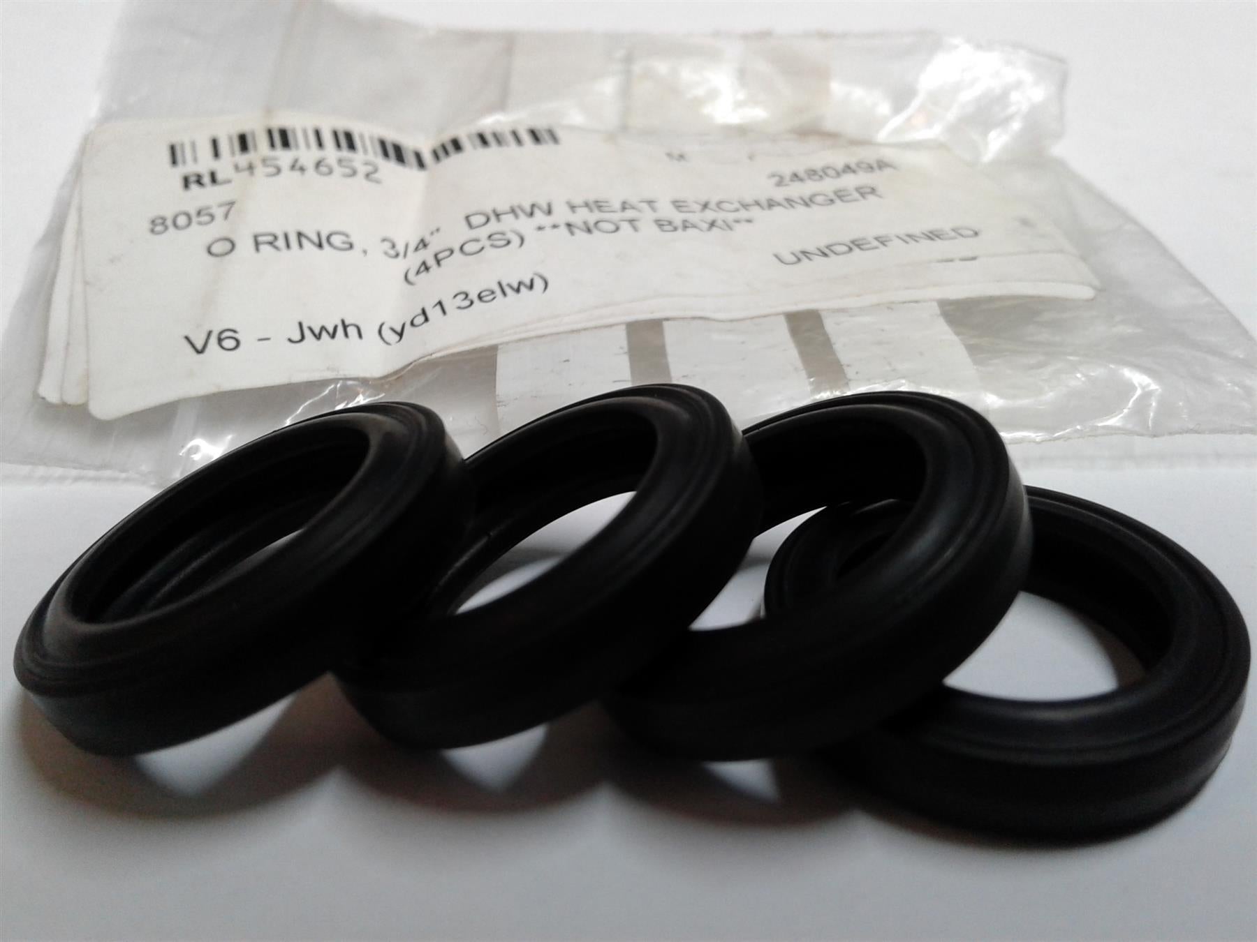 NEW BAXI Plate Heat Exchanger Seals O Ring (PACK OF 4) 248049