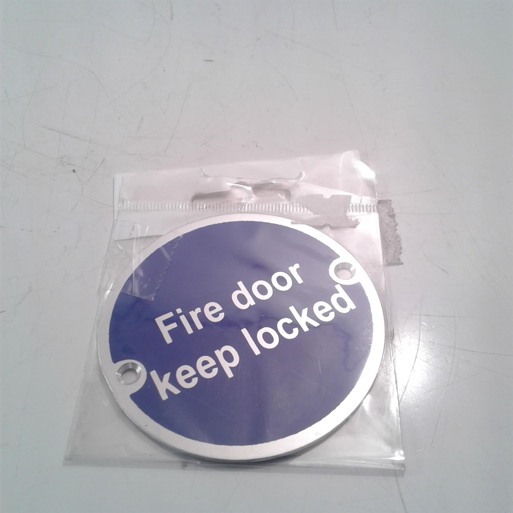 Fire Door Keep Locked Metal Sign