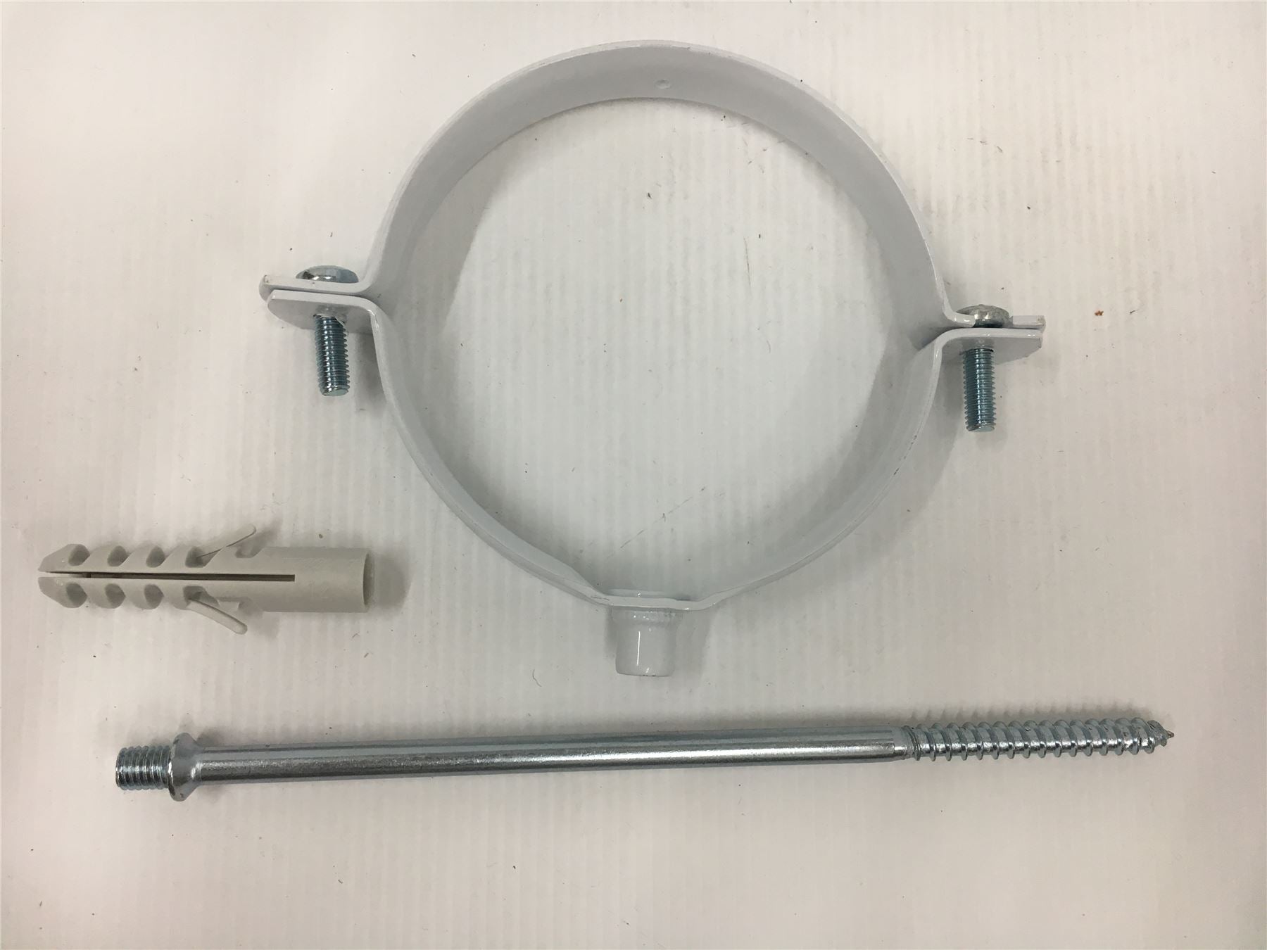 NEW FLUE CLAMP SUPPORT BRACKET 100mm 4" WITH 200MM FIXING SCREW