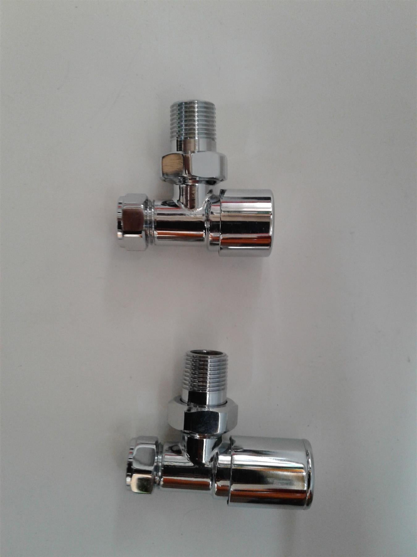 IRSAP ANGLED CHROME ROUND MANUAL VAL LOCKSHEILD AND WHEELHEAD