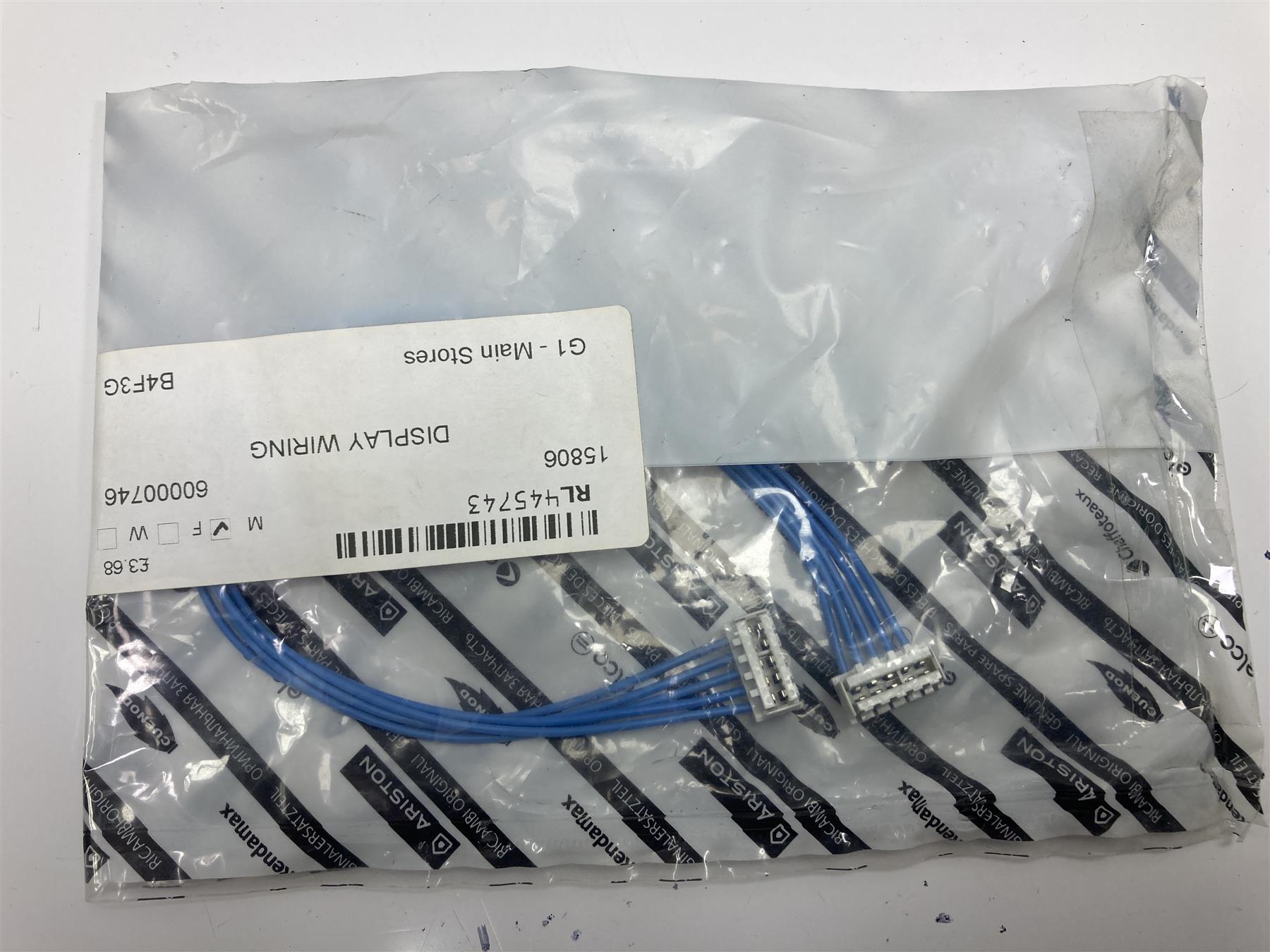 ARISTON DISPLAY WIRING CABLE 60000746