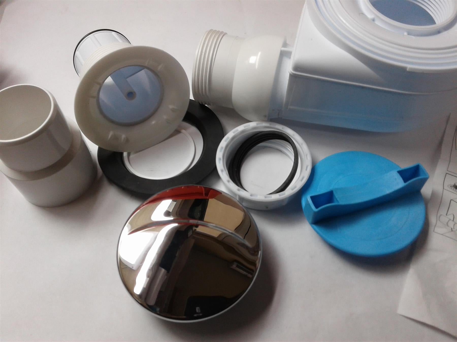 NEW 50mm TURBOFLOW SHOWER TRAY VALVE D50 WITH BSP OUTLET 0205445