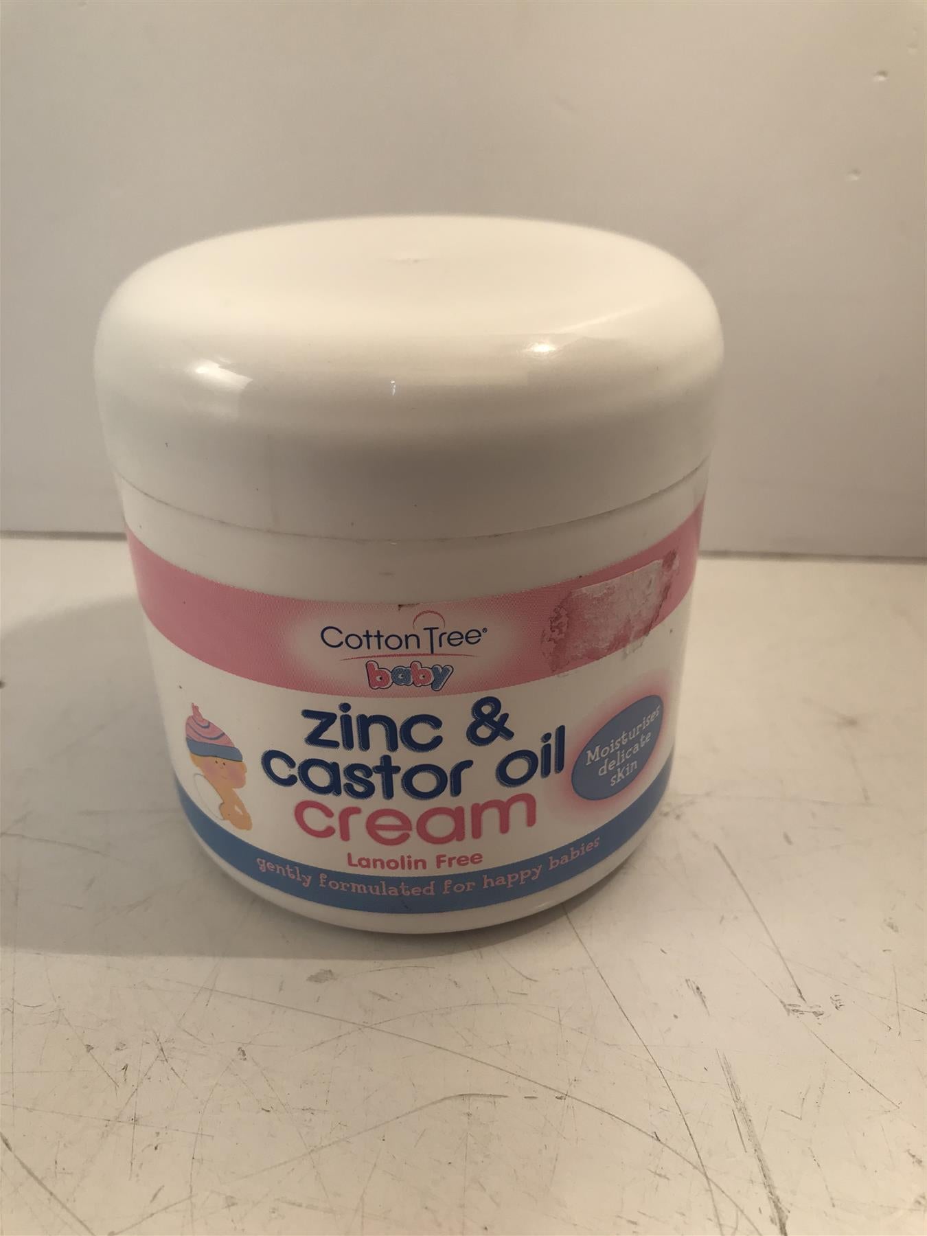 Cotton Tree Nappy Rash Cream Zinc & Castor Oil Cream Lanolin Free 300ml