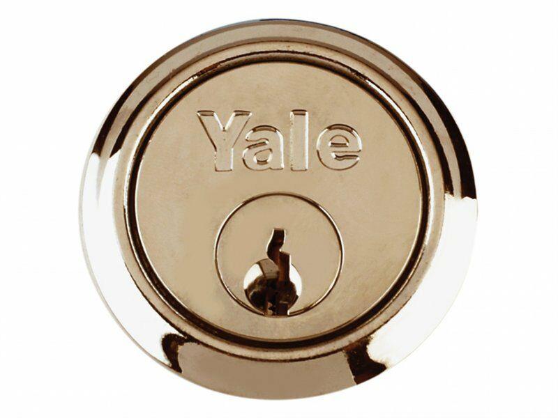 Yale Locks P-4KP1109-PB Replacement Rim Cylinder 4 Keys Polished Brass