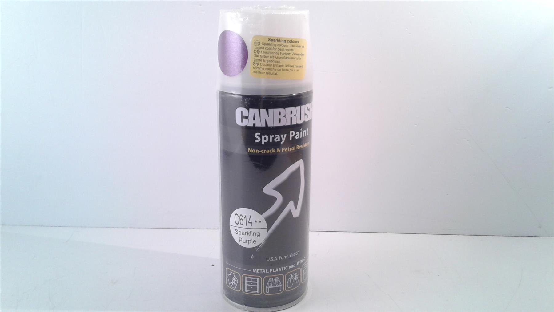 Canbrush Spray Paint C614 Sparkling Purple for metal, plastic and wood