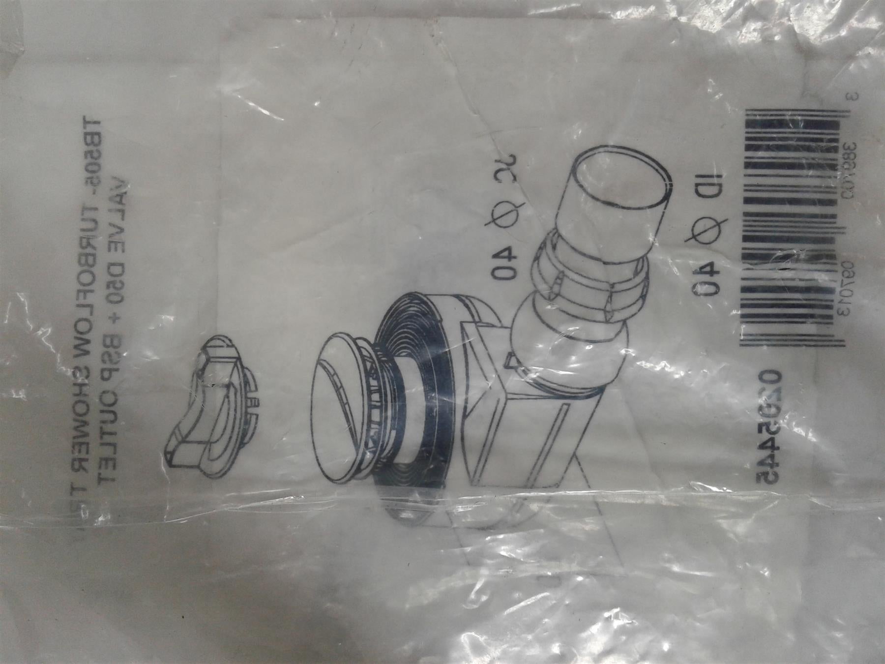 NEW 50mm TURBOFLOW SHOWER TRAY VALVE D50 WITH BSP OUTLET 0205445