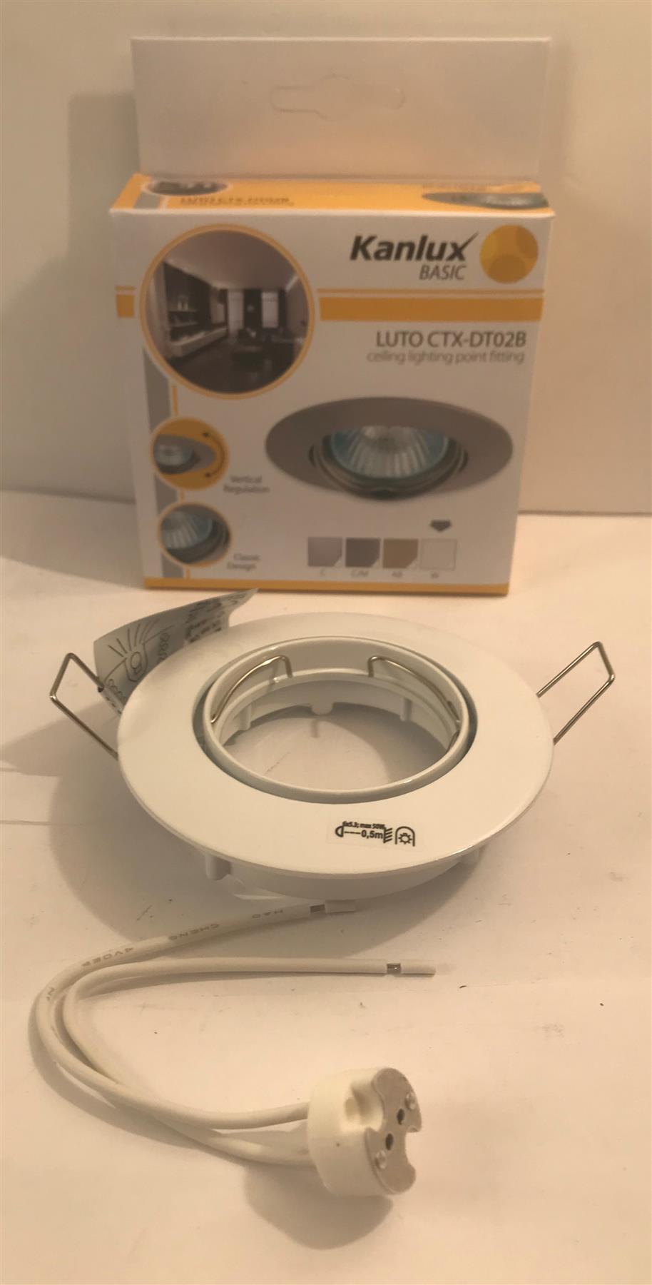 Kanlux LUTO CTX-DT2B-W 12V LED Gx5,3 Ceiling Lighting Point Fitting White