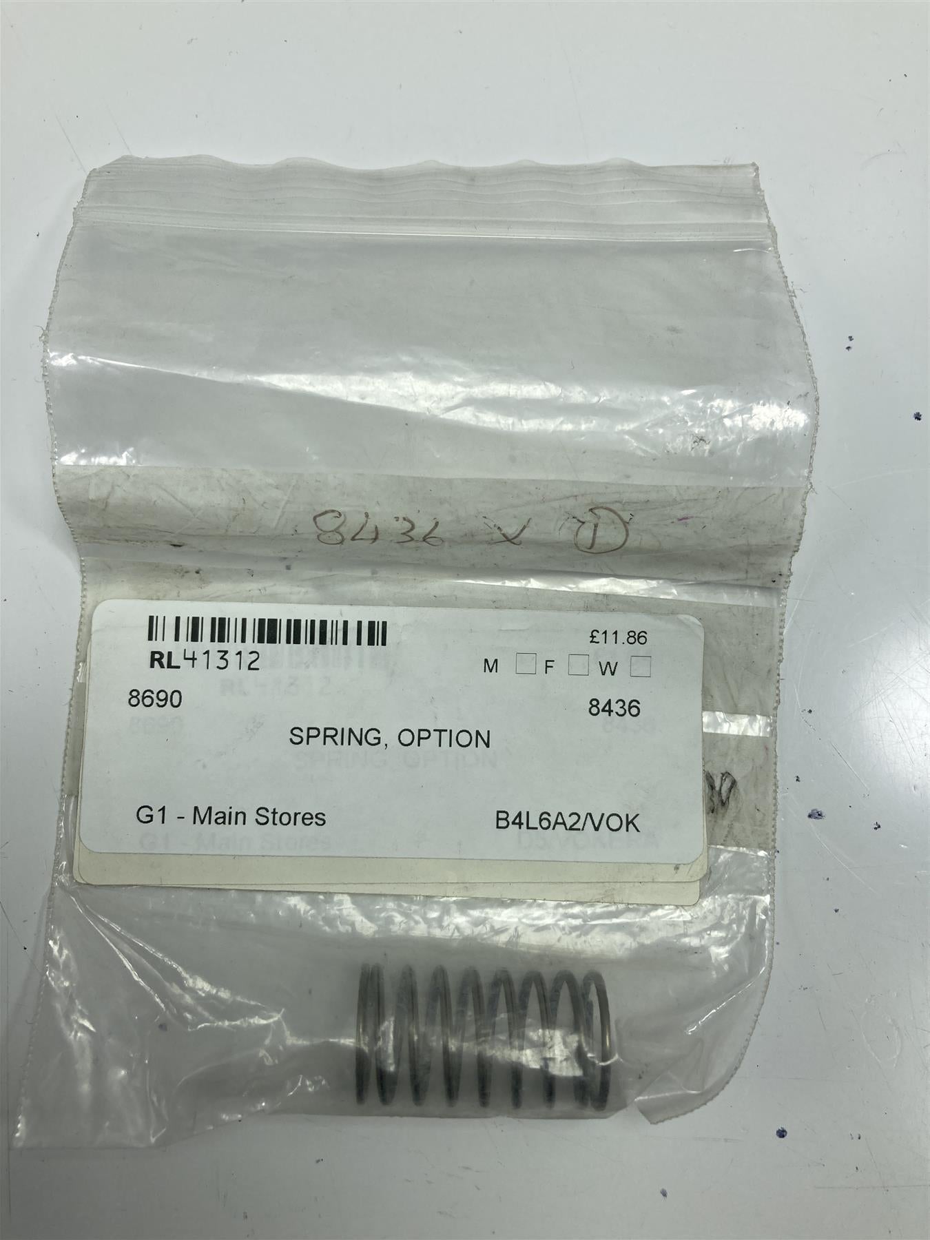 Vokera 8436 By-Pass Spring