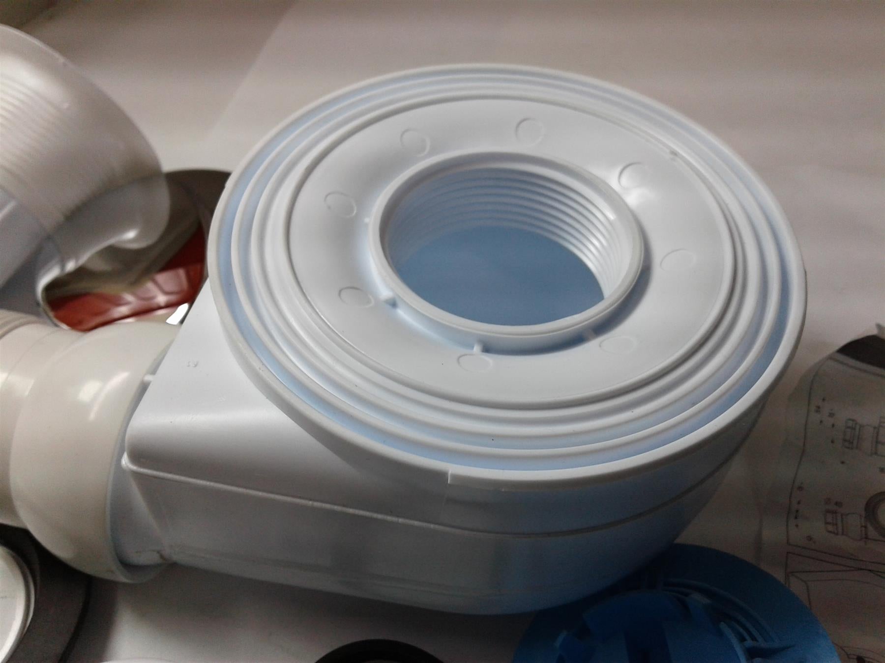 NEW 50mm TURBOFLOW SHOWER TRAY VALVE D50 WITH BSP OUTLET 0205445