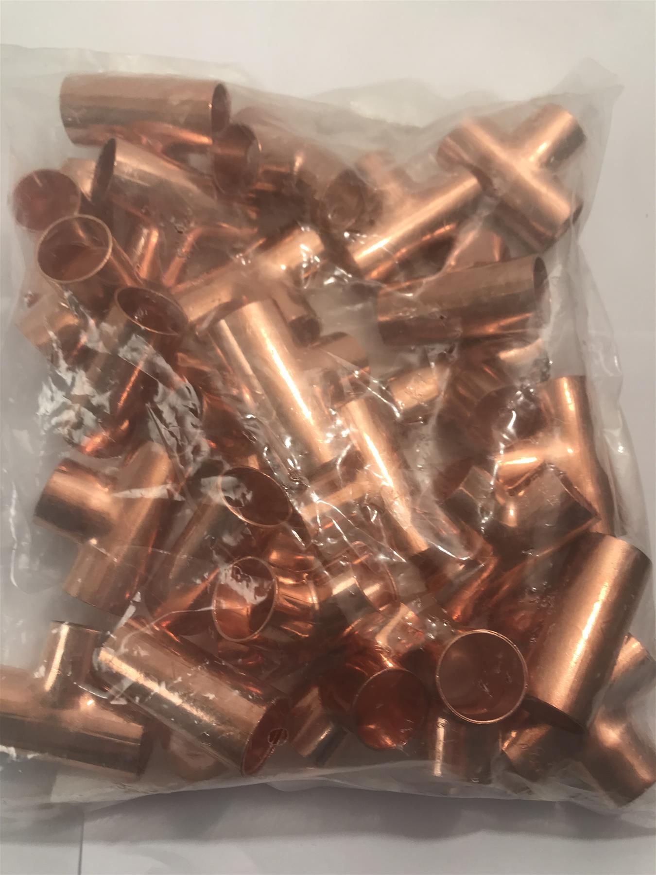 NEW NAVIGATOR COPPER EQUAL TEE 22mm FITTING PACK OF 25