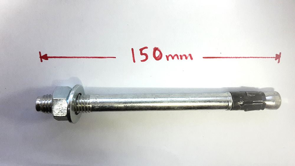NEW EXPANSION BOLT LENGTH 150mm X DIAMETER 7mm , THREAD LENGTH 30mm