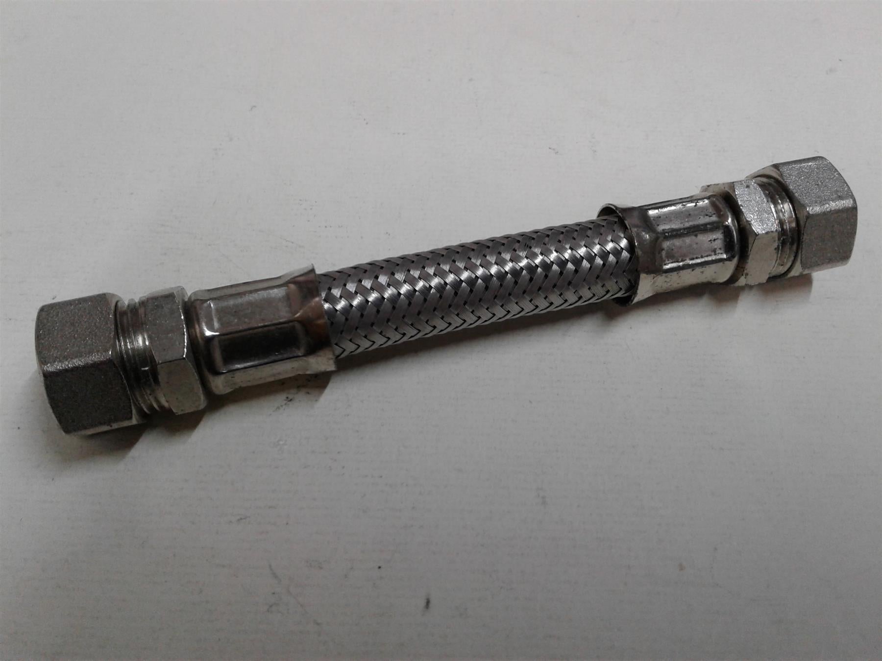 NEW 150MM FLEXI WATER TAP HOSE BRAIDED PIPE 15mmX15mm