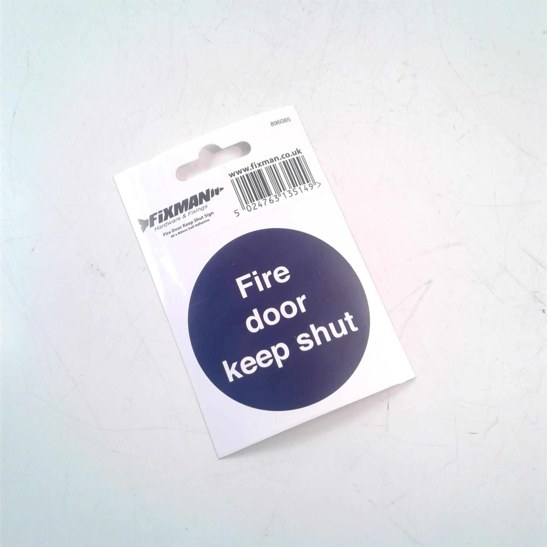 Fire Door Keep Shut Adhesive Sign 80 x 80mm 896085