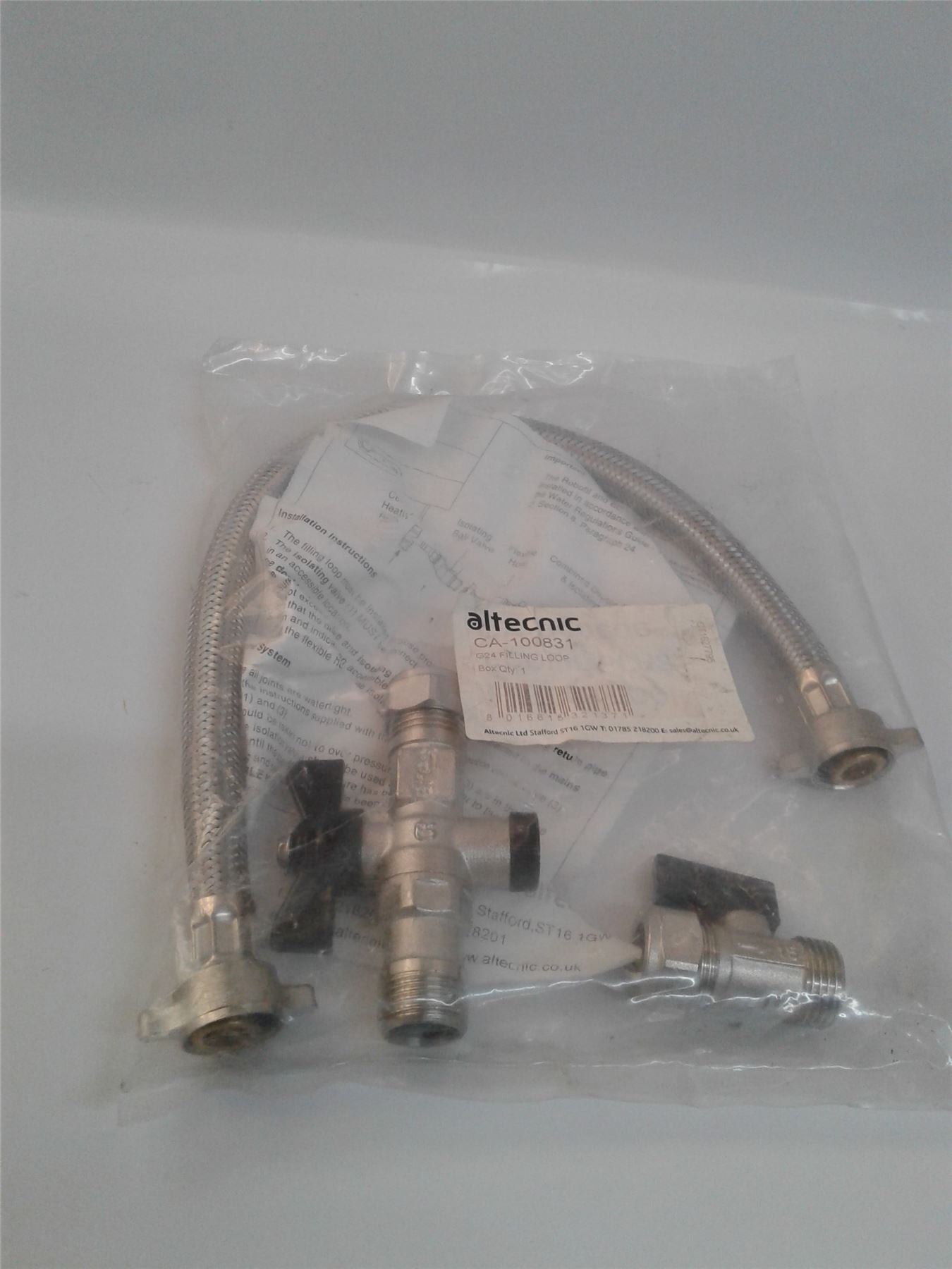 COMBI BOILER HEATING PART L COMPLIANT STRAIGHT FILLING LOOP LEVER CHECK VALVE