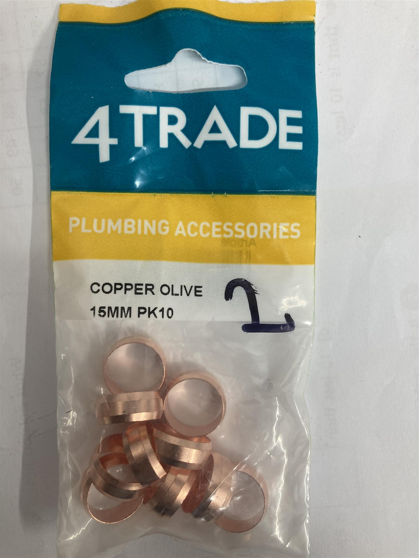 10x Copper Olives 15mm Quality compression olives