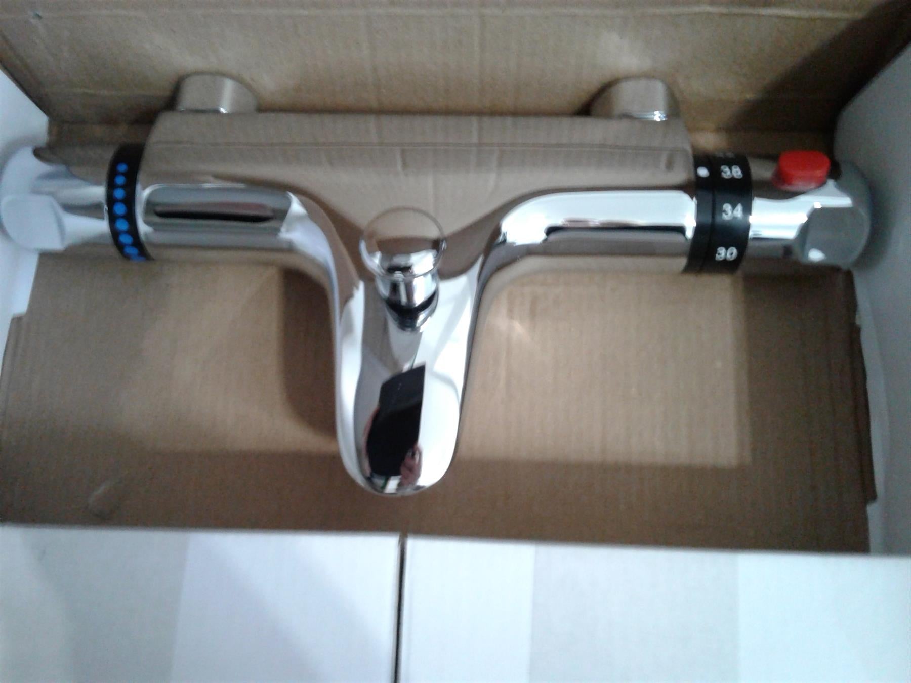 Nuie Reef Thermostatic Bath Shower Mixer Tap - Chrome
