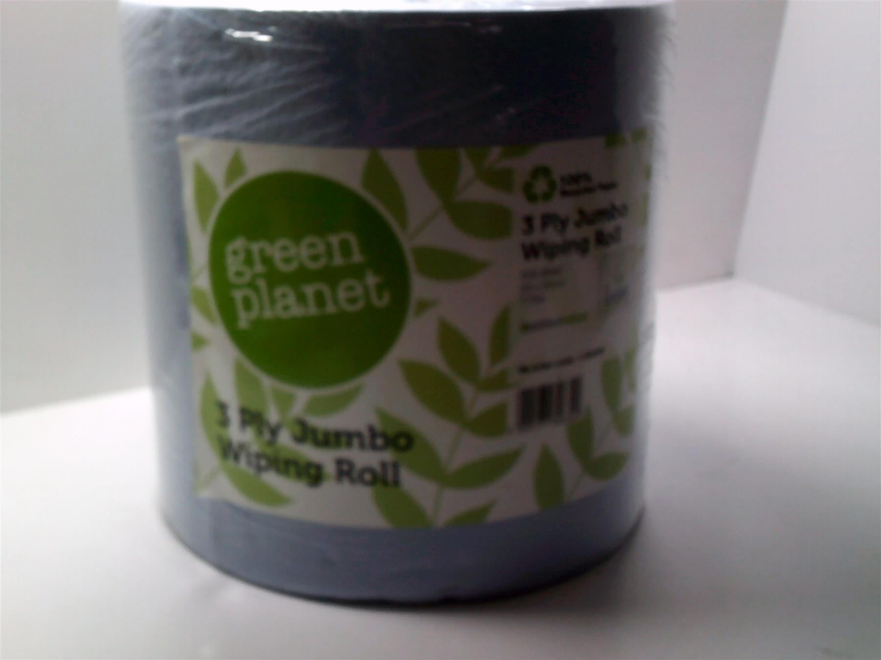 Green Planet 1x 3 Ply Jumbo Wiping Roll 500 sheets