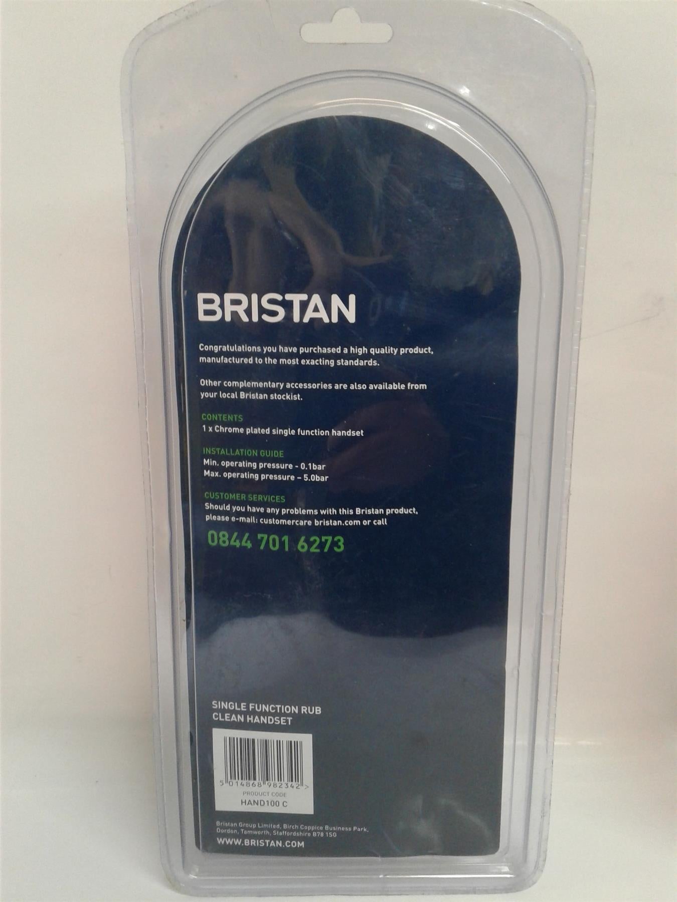 NEW Bristan HAND100 C Single Function Rub Clean Shower