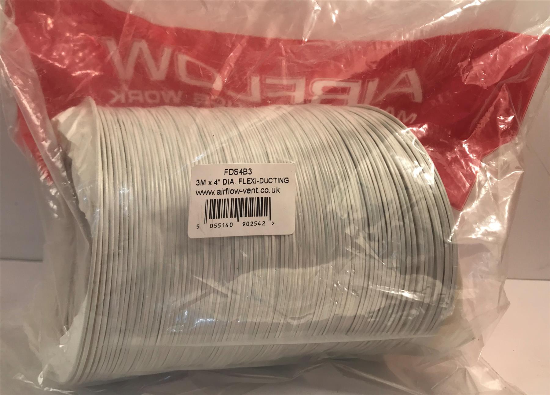 Airflow 4" x 3M PVC Round Flexi Ducting