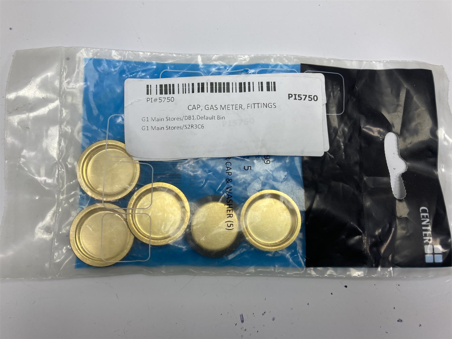 Cap & washers (X5) Gas Meter Fittings