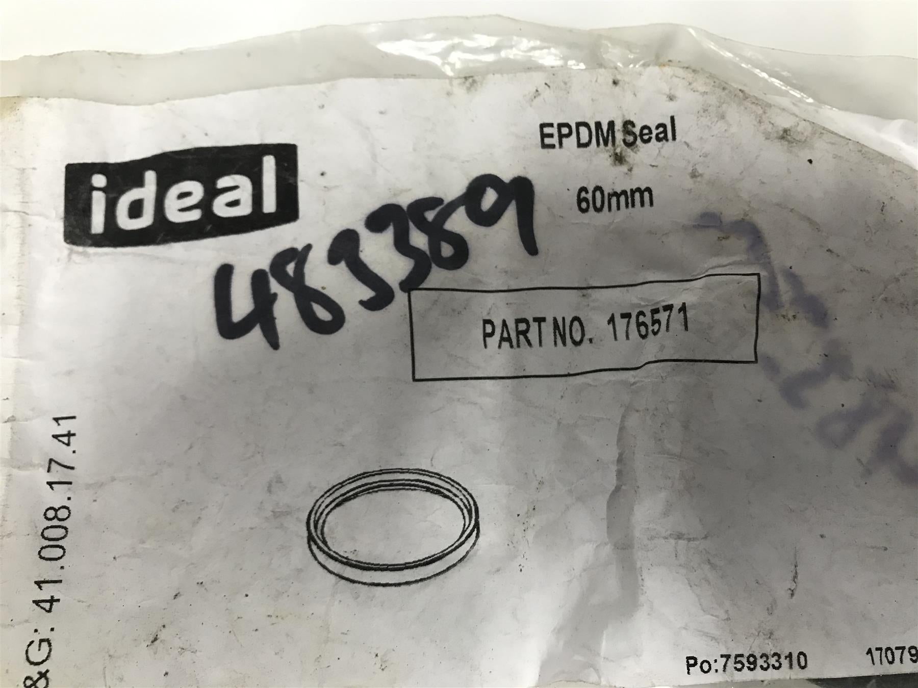 New Ideal 176571 Single Seal 60mm Black