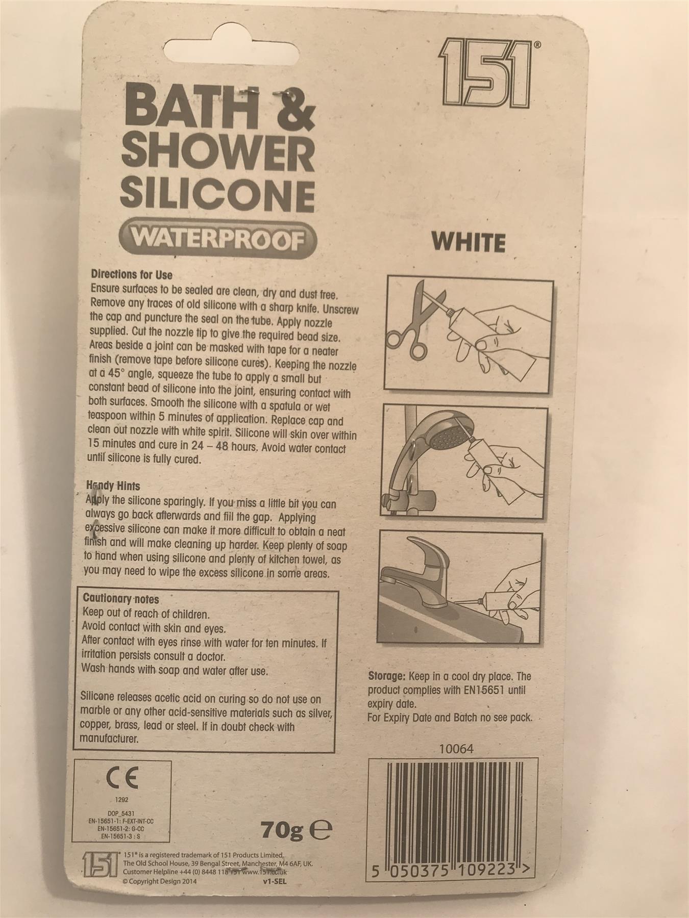 151 White Bath & Shower Silicone Waterproof 70g 10064