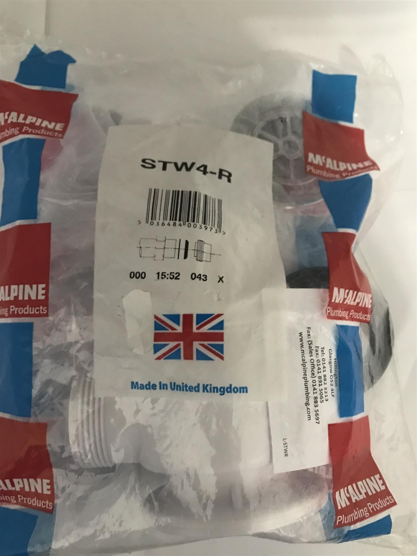 McAlpine STW4-R 1 1/2" (40mm) Shower Trap (With Top Access Mushroom Flange)