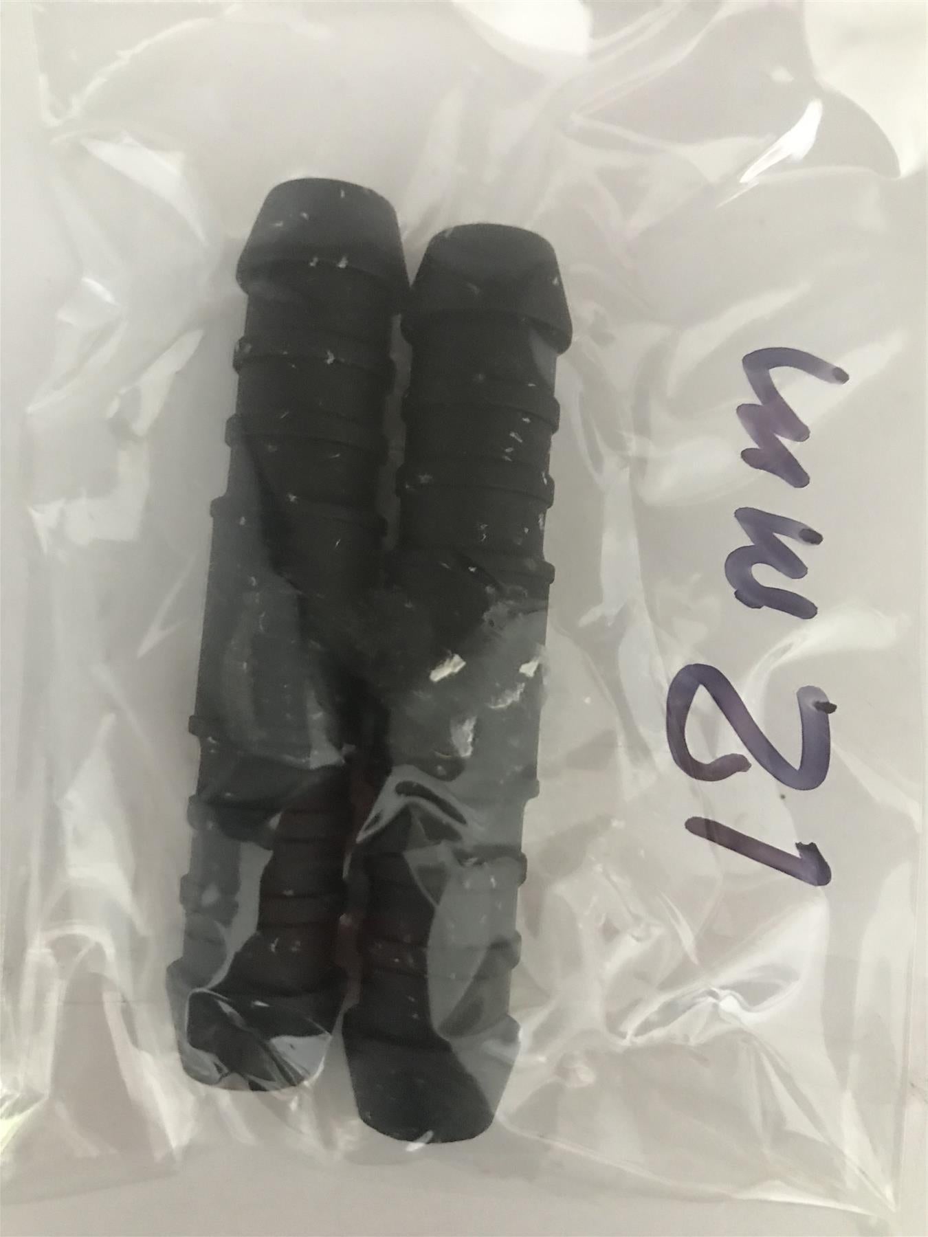 12mm Plastic Barded Straight Hose Pipe connector (2pk)