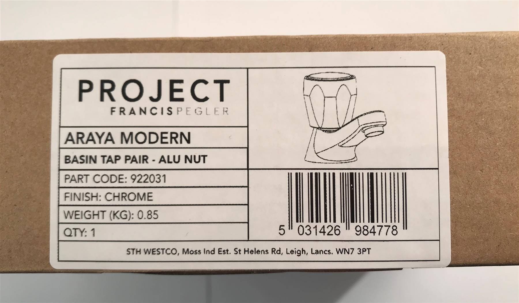 Francis Pegler Araya Modern 922031 Basin Tap Pair