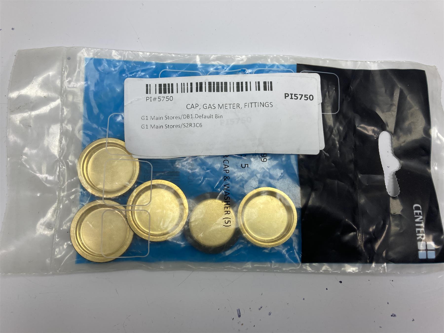 Cap & washers (X5) Gas Meter Fittings