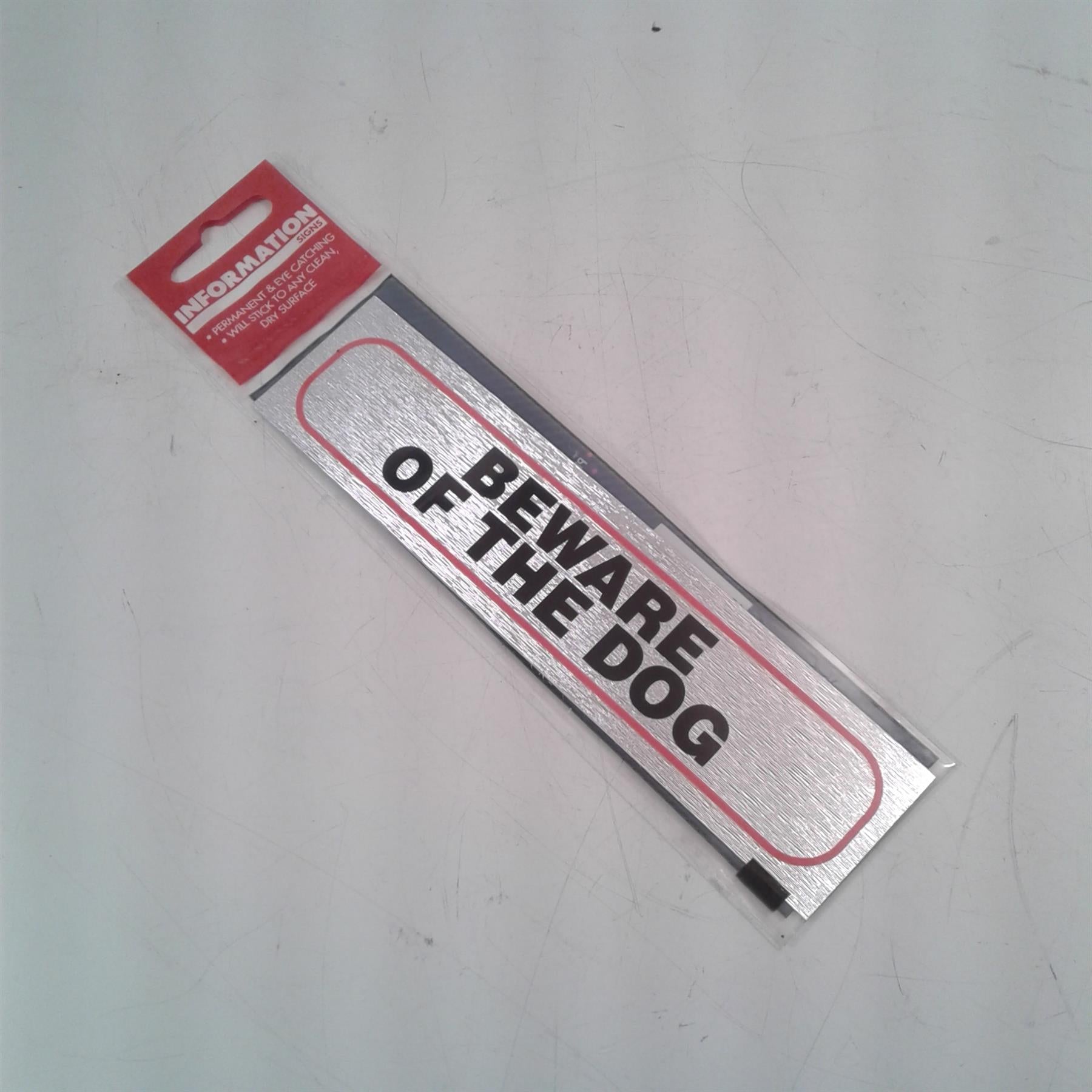 Beware of the Dog Adhesive Sign