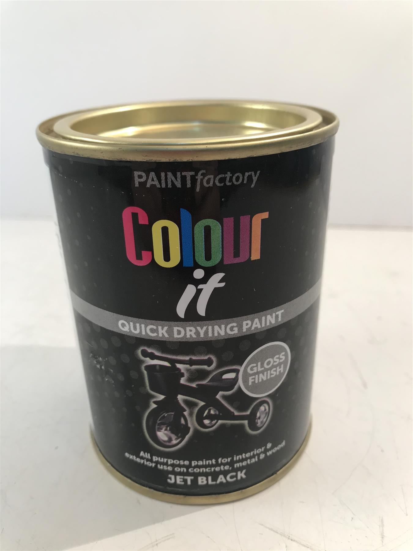 Jet Black Gloss Finish Quick Drying Paint 300ml