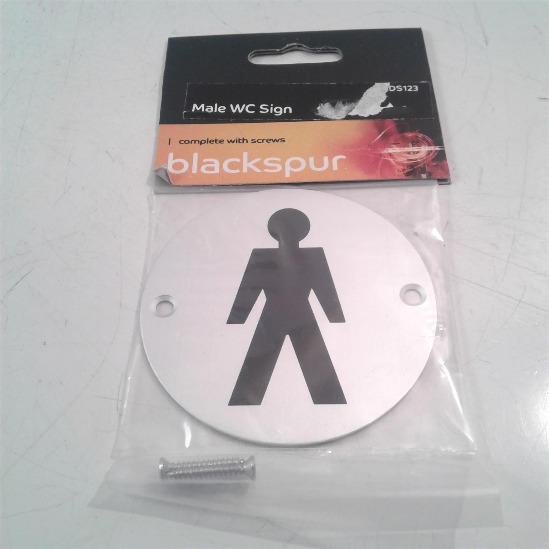 Blackspur BB-DS123 Male WC Sign with screws